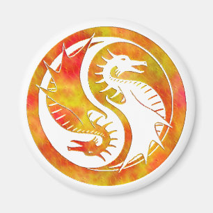 Drache Yin Yang Magnet