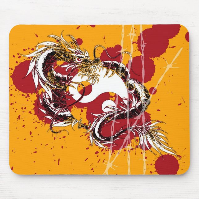 Drache yin Yang Mousepad (Vorne)