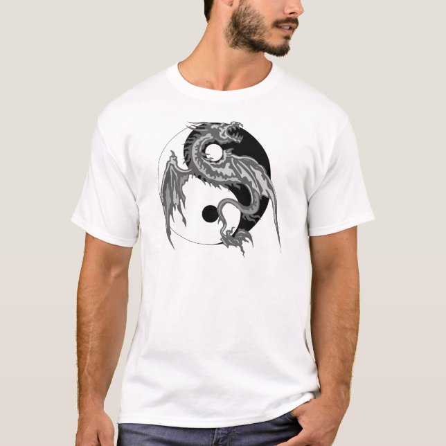 Drache Yin Yang T - Shirt (Vorderseite)