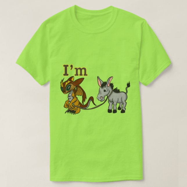 Drache zieht Burro-T - Shirt (Design vorne)