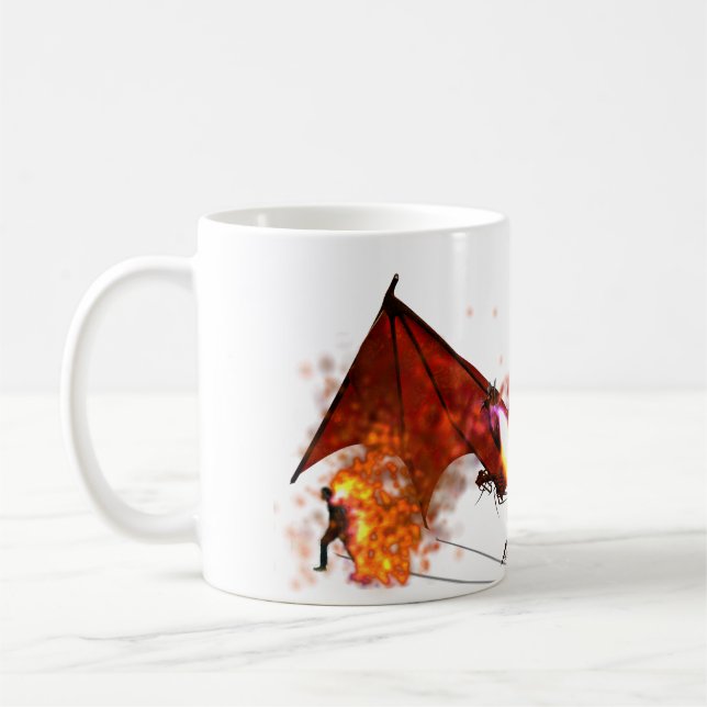 Drache-Zombie-Tasse Tasse (Links)
