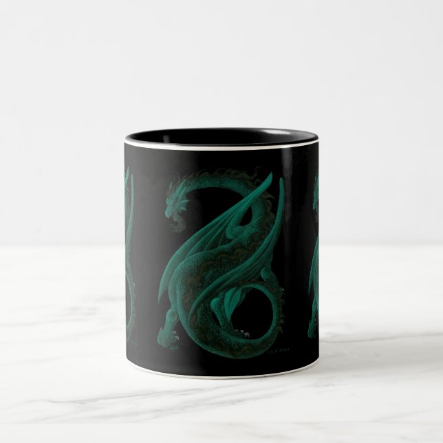 Drache Zweifarbige Tasse (Mittel)