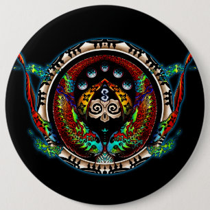 Drache Zwillinge Button