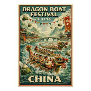 Drachebootfest (Duanwu-Fest) in China Poster