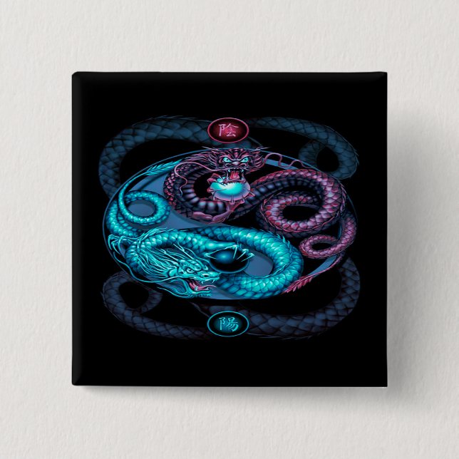 Dracheentwurf pinback Knopf Button (Vorderseite)