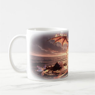 Drachefeuer-Ritual des Ozean-Wiedergeburt-Kunstbec Kaffeetasse