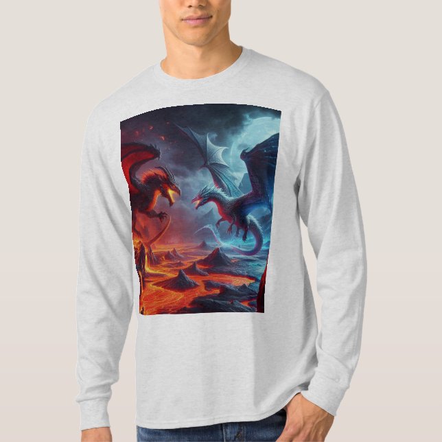 Drachen aus Feuer und Eis T-Shirt (Vorderseite)