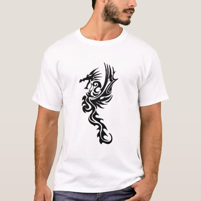 Drachen besitzen die Himmel - Silhouette des Schwa T-Shirt (Vorderseite)