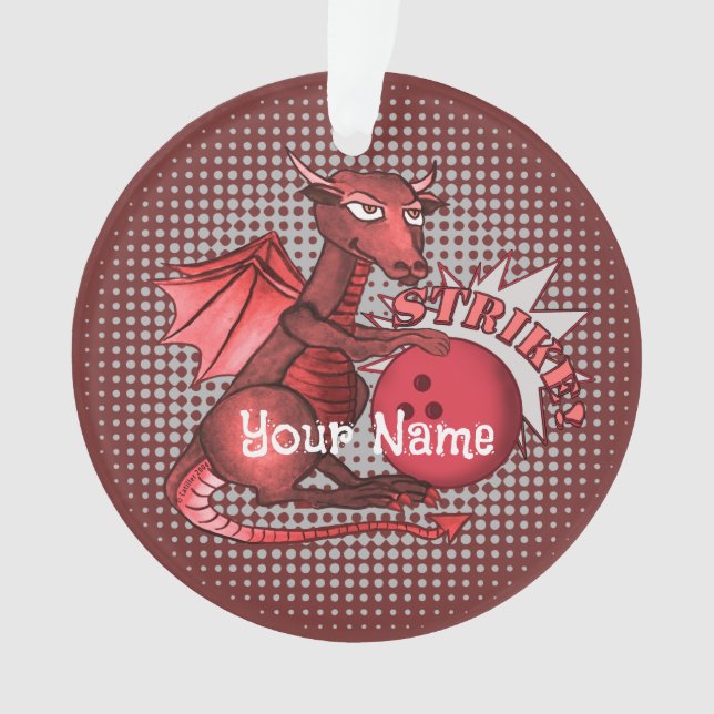 Drachen Bowling Ornament (Vorderseite)