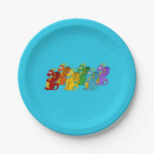Drachen Cartoon Pappteller