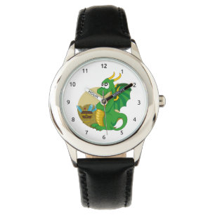 Drachen-Cartoon-Uhr Armbanduhr