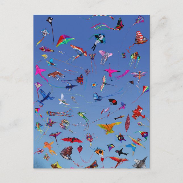 Drachen-Drachen-Drachen im Himmel Postkarte (Vorderseite)