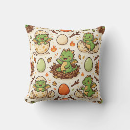 Drachen-Ei-Nest-Wurfkissen – Fantasy-Design Kissen