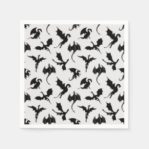 Drachen Fantasy Papiertücher, Mythisches Wesen Serviette