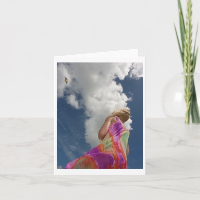 Drachen-Fliegen Karte (Vorderseite)