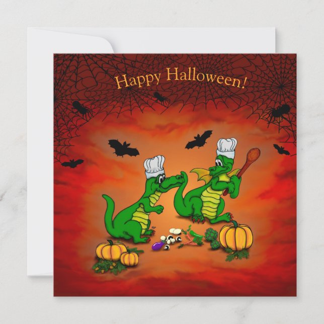 Drachen - Frohe Halloween! Heute werde ich kochen (Vorderseite)
