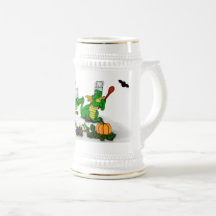 Drachen - Frohe Halloween! Heute werde ich kochen Bierglas