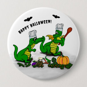 Drachen - Frohe Halloween! Heute werde ich kochen Button