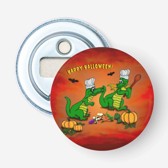 Drachen - Frohe Halloween! Heute werde ich kochen Flaschenöffner (Vorderseite)