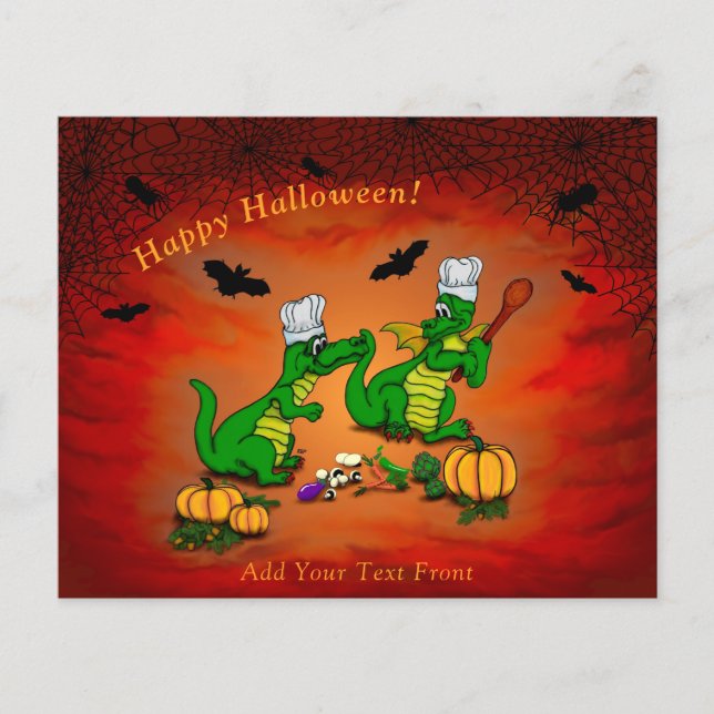 Drachen - Frohe Halloween! Heute werde ich kochen Flyer (Vorne)