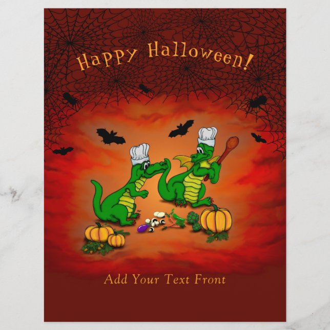 Drachen - Frohe Halloween! Heute werde ich kochen Flyer (Vorne)