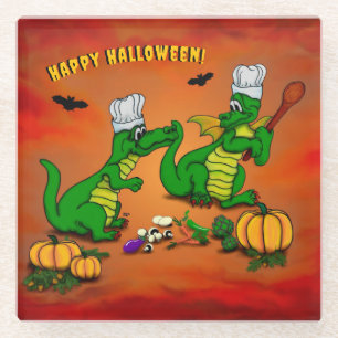 Drachen - Frohe Halloween! Heute werde ich kochen Glasuntersetzer