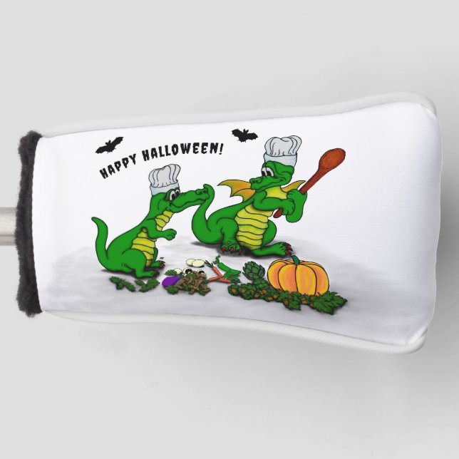 Drachen - Frohe Halloween! Heute werde ich kochen Golf Headcover (Vorderseite)