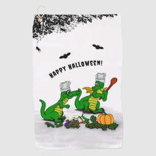 Drachen - Frohe Halloween! Heute werde ich kochen Golfhandtuch