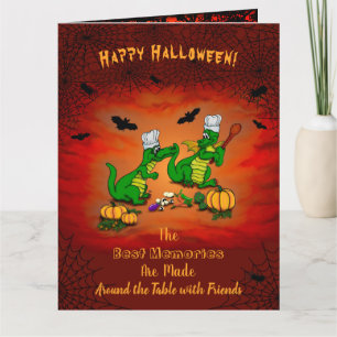 Drachen - Frohe Halloween! Heute werde ich kochen Karte