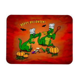 Drachen - Frohe Halloween! Heute werde ich kochen Magnet