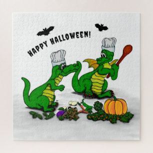 Drachen - Frohe Halloween! Heute werde ich kochen Puzzle
