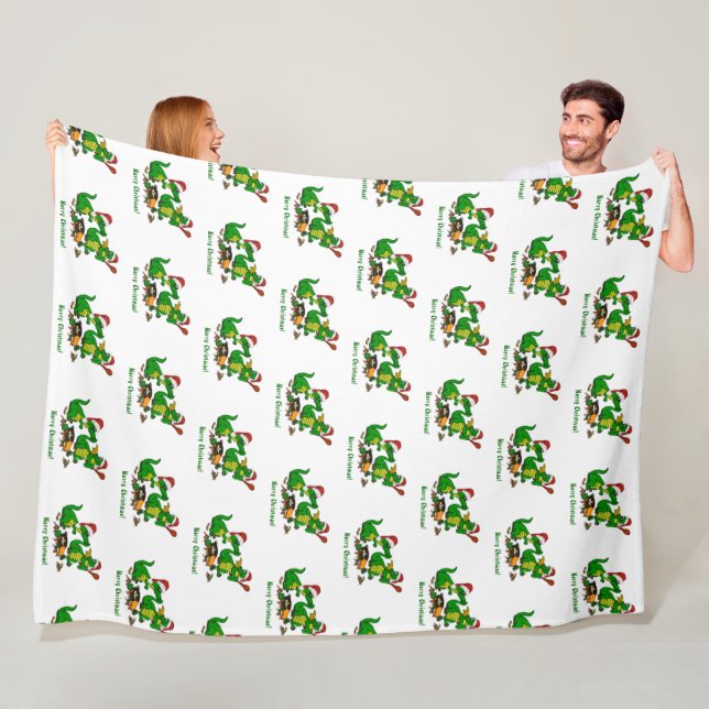 Drachen - Frohe Weihnachten ! - heute werde ich ko Fleecedecke (Beispiel)
