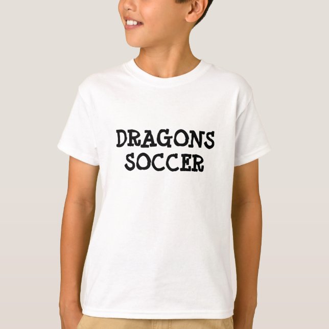 DRACHEN, FUSSBALL-WEISS-T - SHIRT (Vorderseite)