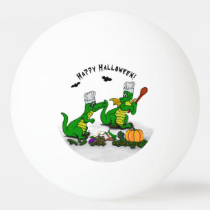 Drachen - glückliches Halloween! Heute werde ich Tischtennisball