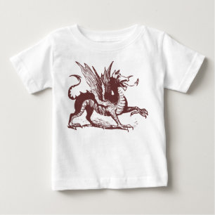 Drachen Gravur - Dunkelbraun Baby T-shirt