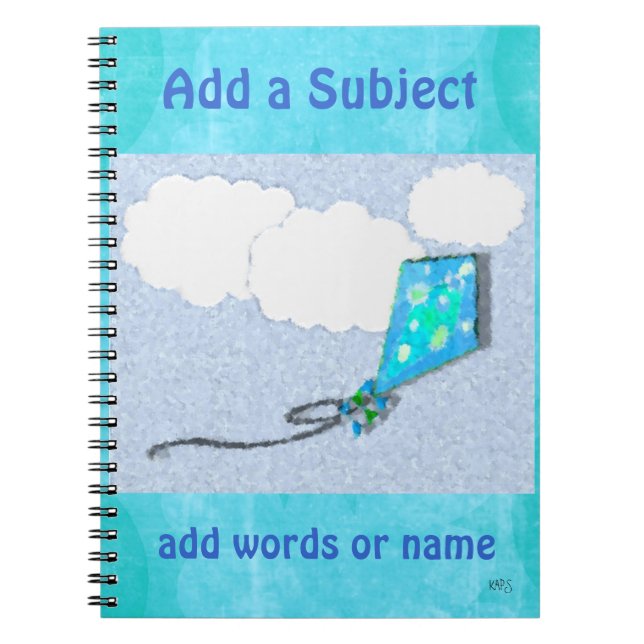 Drachen im Clouds Notebook Notizblock (Vorderseite)