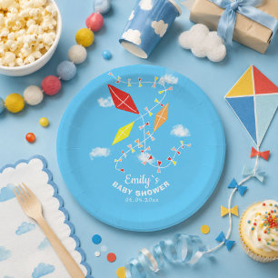 Drachen im Sky Boy Baby Shower Party Pappteller