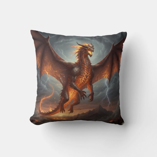 Drachen-Kissen Kissen (Vorderseite)