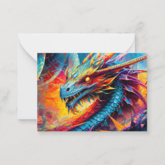 Drachen-Notizkarte Mitteilungskarte
