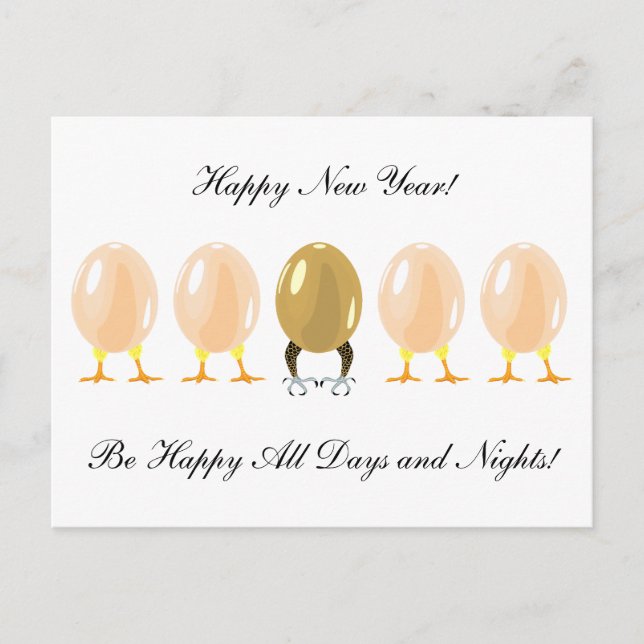 Drachen und Hühner Custom Postcard Feiertagspostkarte (Vorderseite)