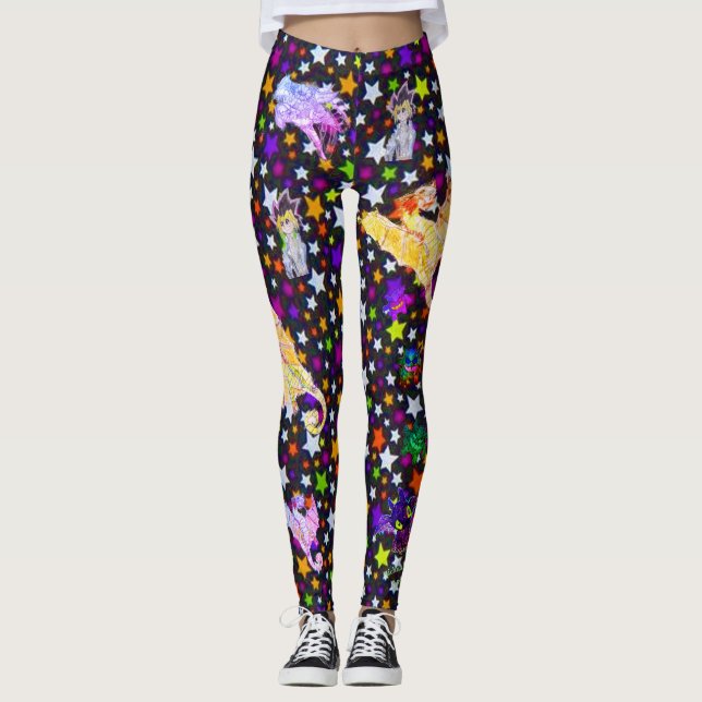 Drachen und Monster mit Micheals Kunst Leggings (Vorderseite)