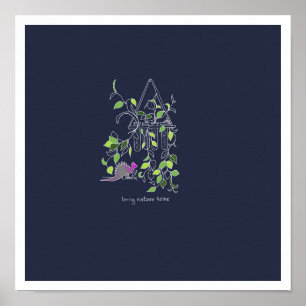 Drachen und Natur Poster