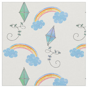 Drachen und Regenbogen Stoff