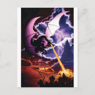 Drachenangriff Postkarte