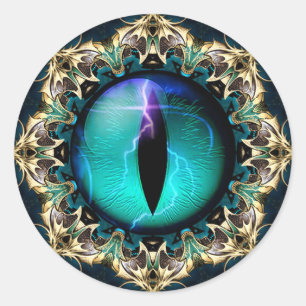 Drachenauge Runder Aufkleber