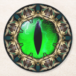 Drachenauge Runder Pappuntersetzer