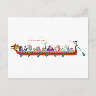 Drachenboot - Feuerdrachen Postkarte