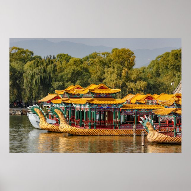 Drachenboote für Touristen | Kunming Lake Poster (Vorne)