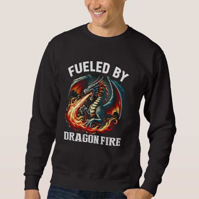 Drachenbootrennen - Von Drachenfeuer befeuert Sweatshirt (Vorderseite)