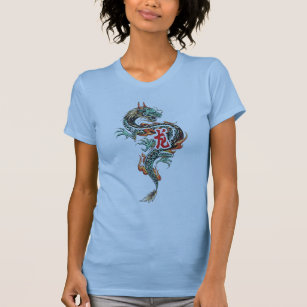 Drachendarstellung im orientalischen Stil T-Shirt
